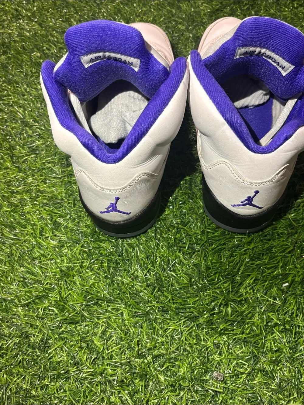 Jordan Men’s White and Purple Basketball Sneakers